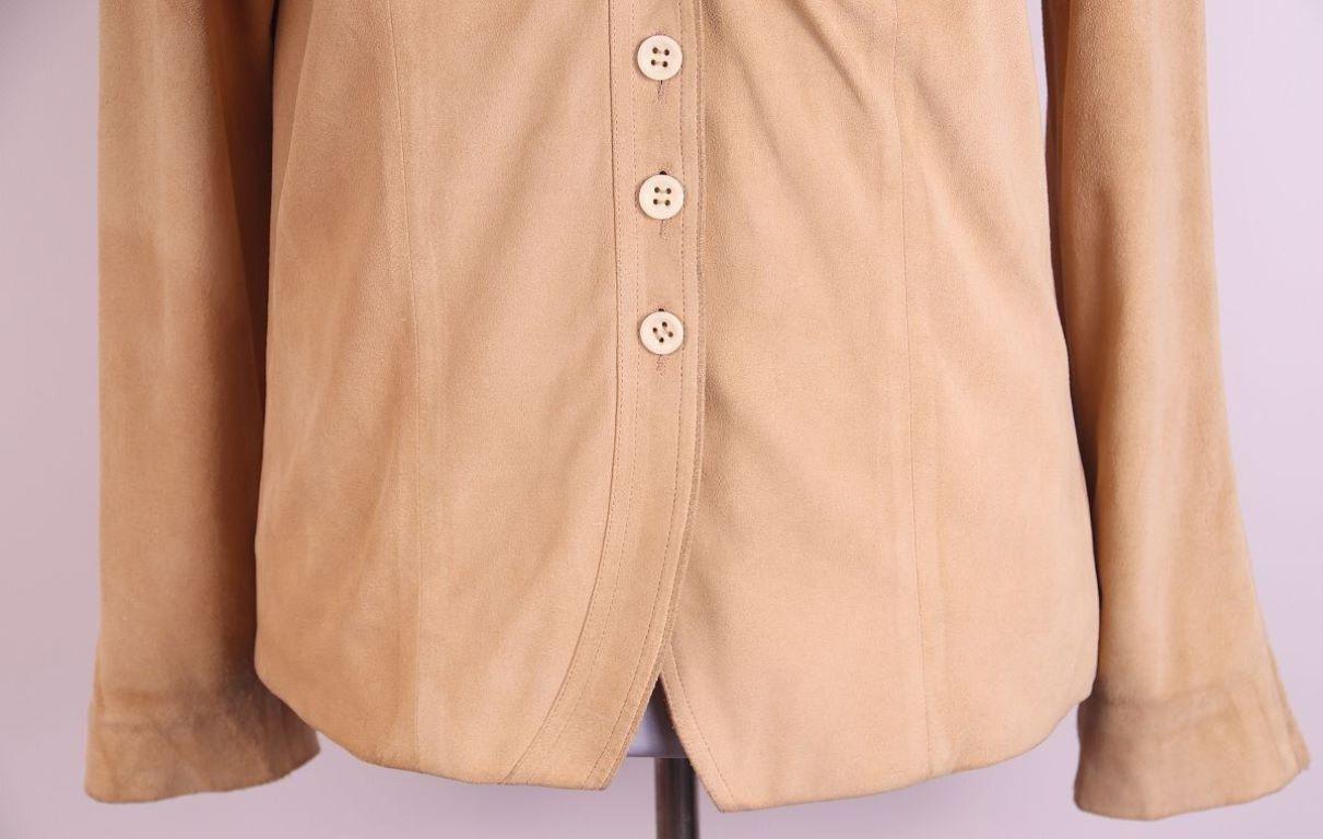 2000 Christian Dior & John Galliano suede shirt In Good Condition For Sale In Алматинский Почтамт, KZ