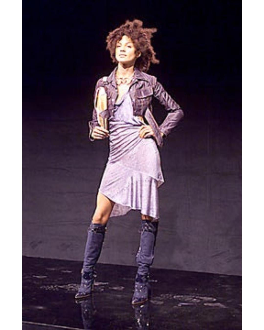 2000 Christian Dior Waterfall Denim Coat For Sale 1