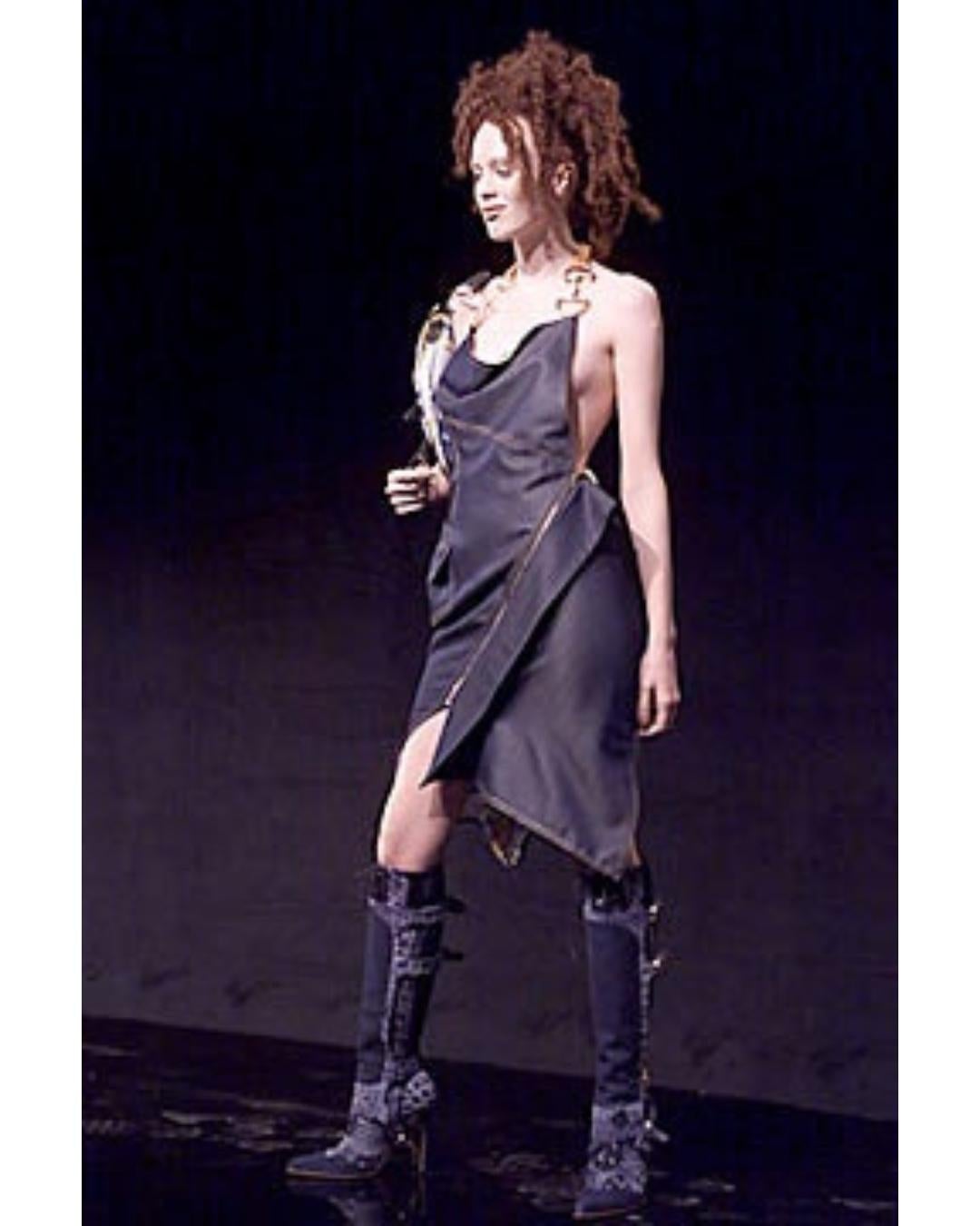 2000 Christian Dior Waterfall Denim Coat For Sale 4