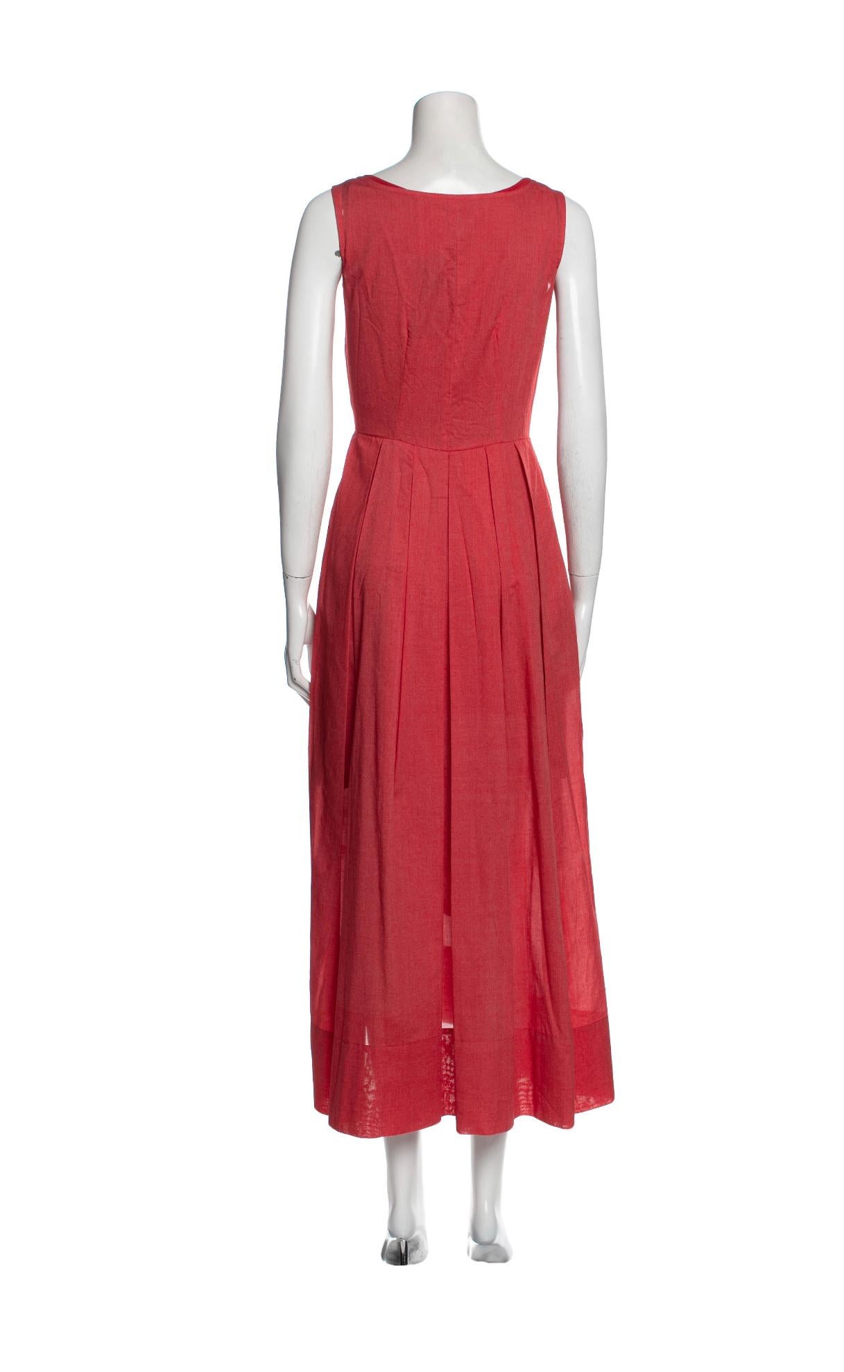 2000 Comme des Garcons Schrägschnitt-Kleid  (Rot) im Angebot