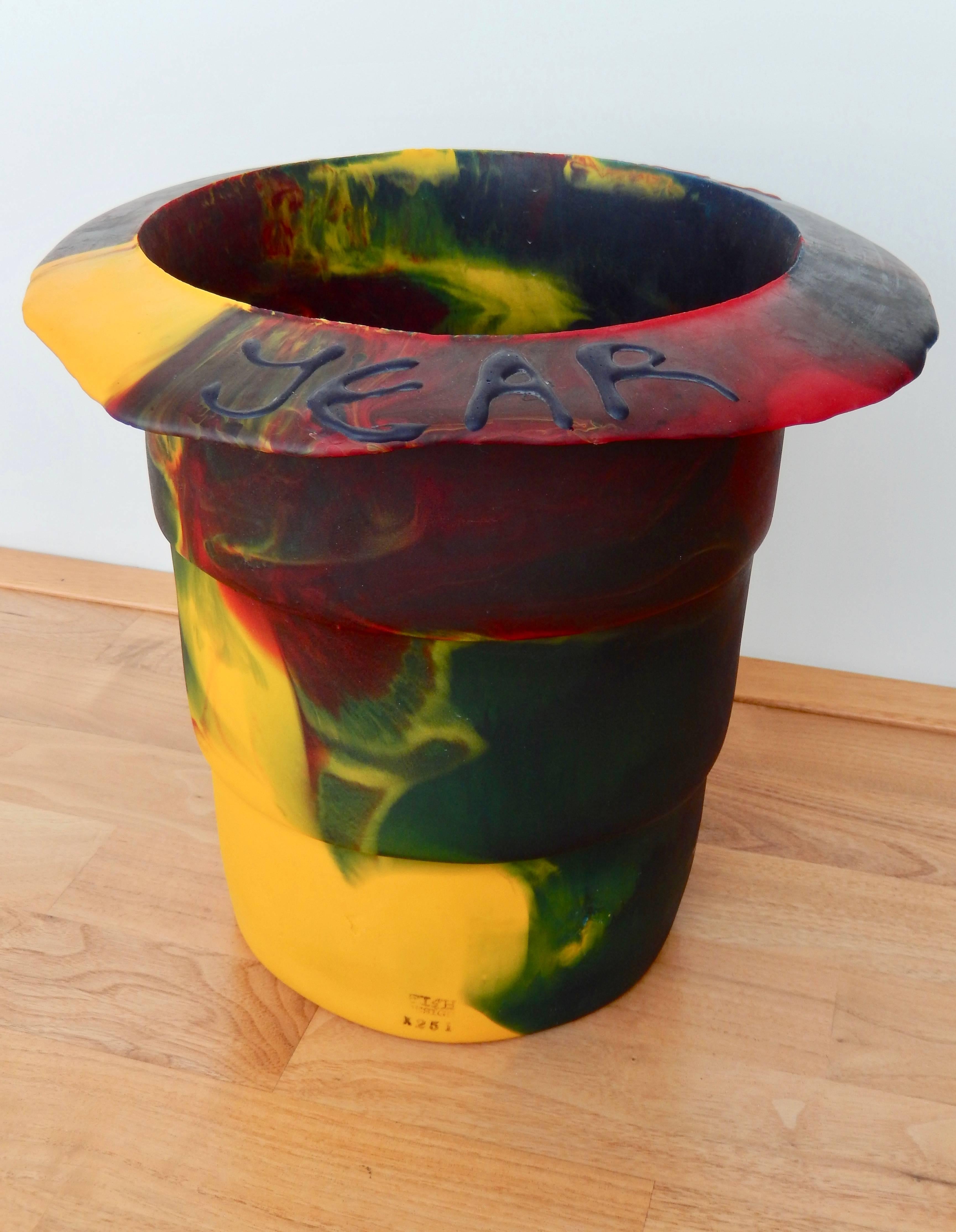 Modern 2000 Commemorative Gaetano Pesce Multicolored Resin Bucket For Sale