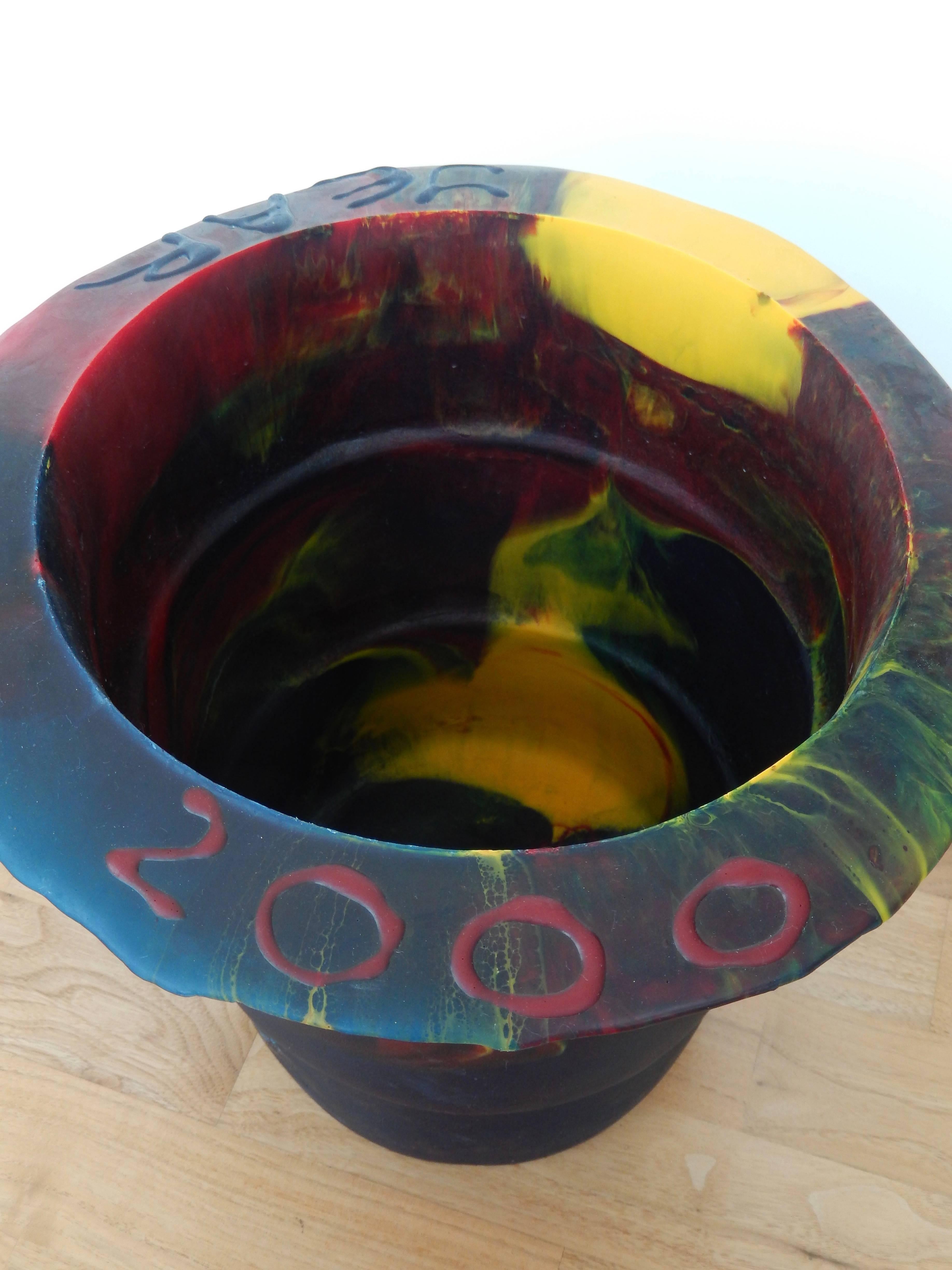 American 2000 Commemorative Gaetano Pesce Multicolored Resin Bucket For Sale