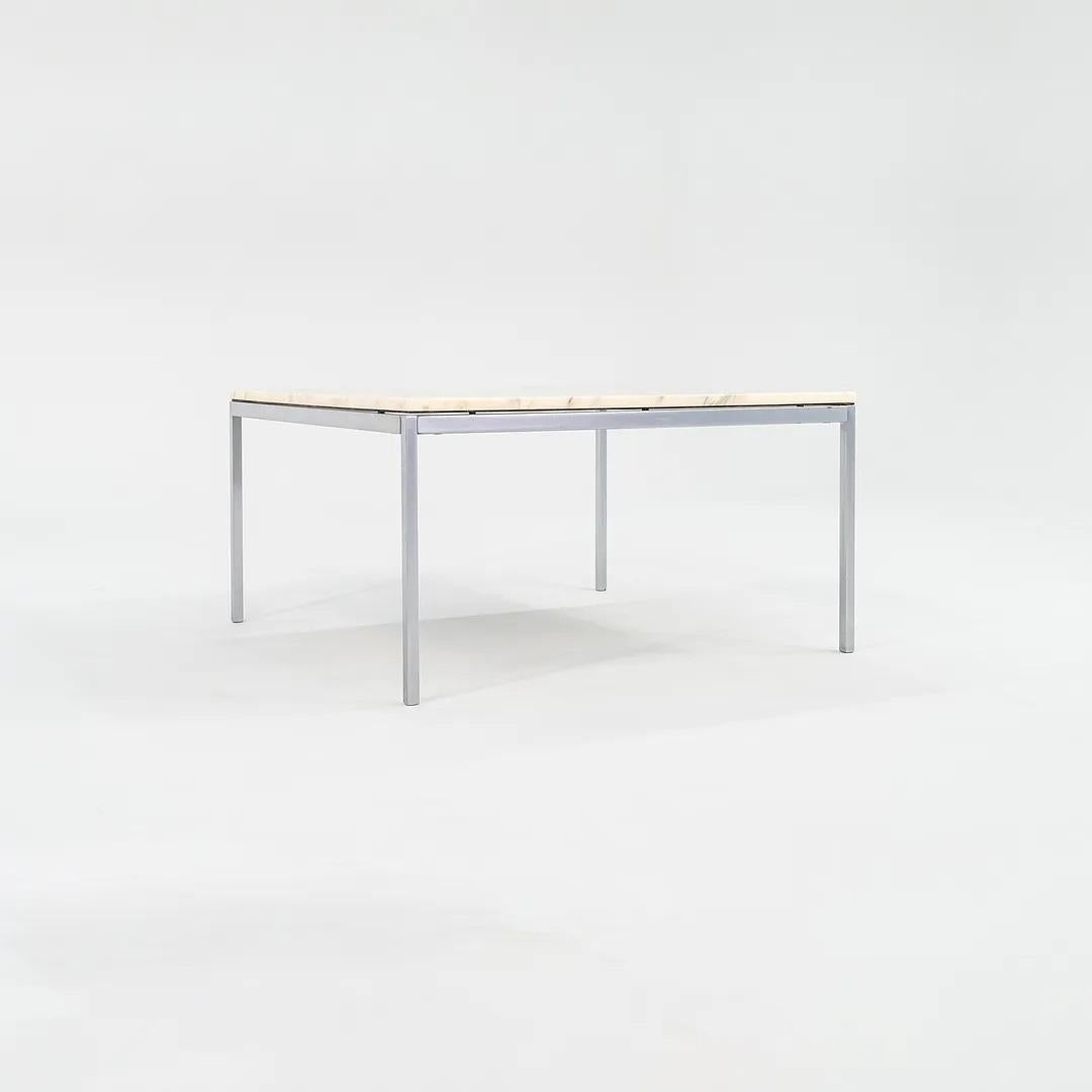 Table basse Florence Knoll 2000 avec base en acier chromé et plateau en marbre 36 pouces en vente 4