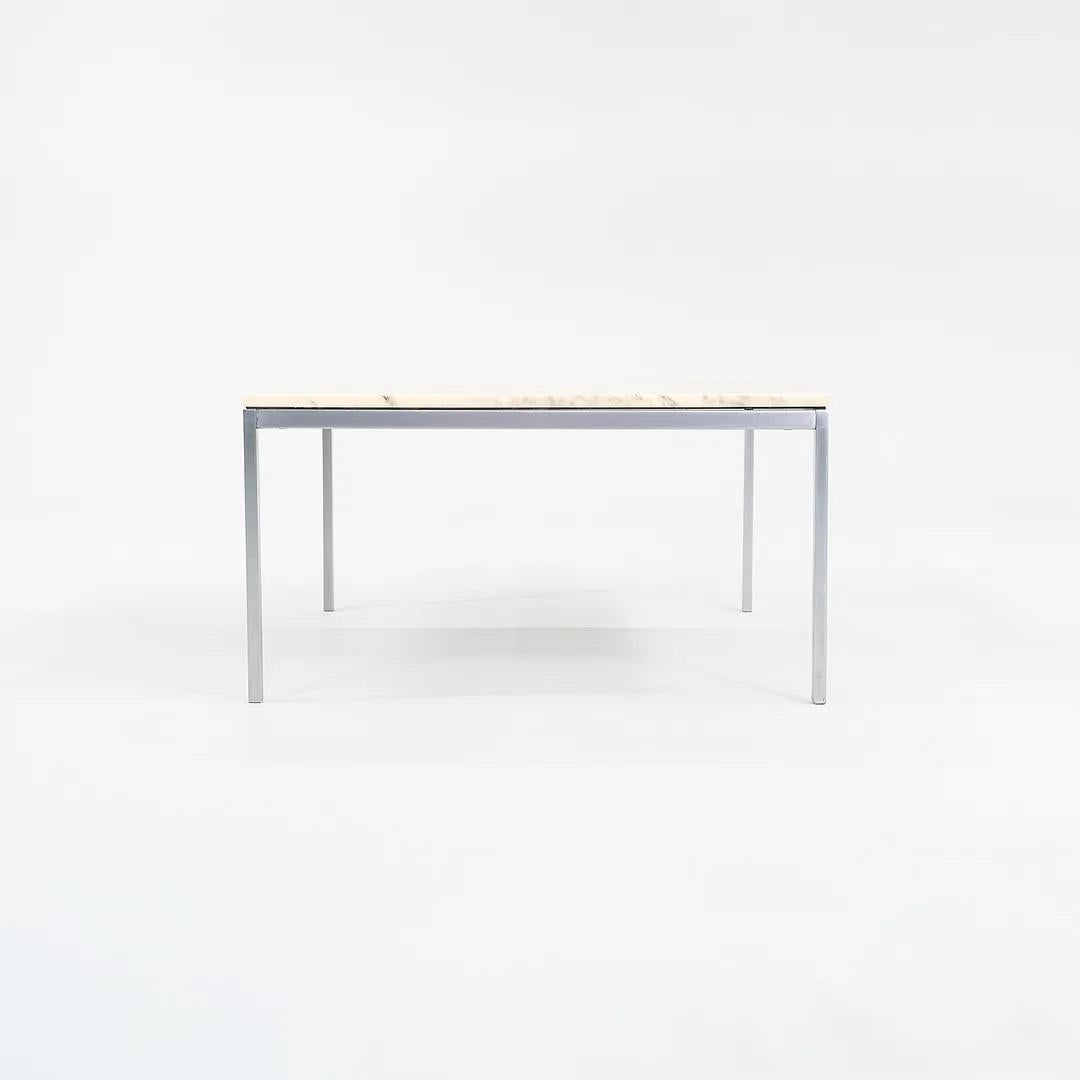 Table basse Florence Knoll 2000 avec base en acier chromé et plateau en marbre 36 pouces en vente 5