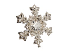 2000 Gorham Sterling Silver Fiocco di Neve Ornamento di Natale #24336