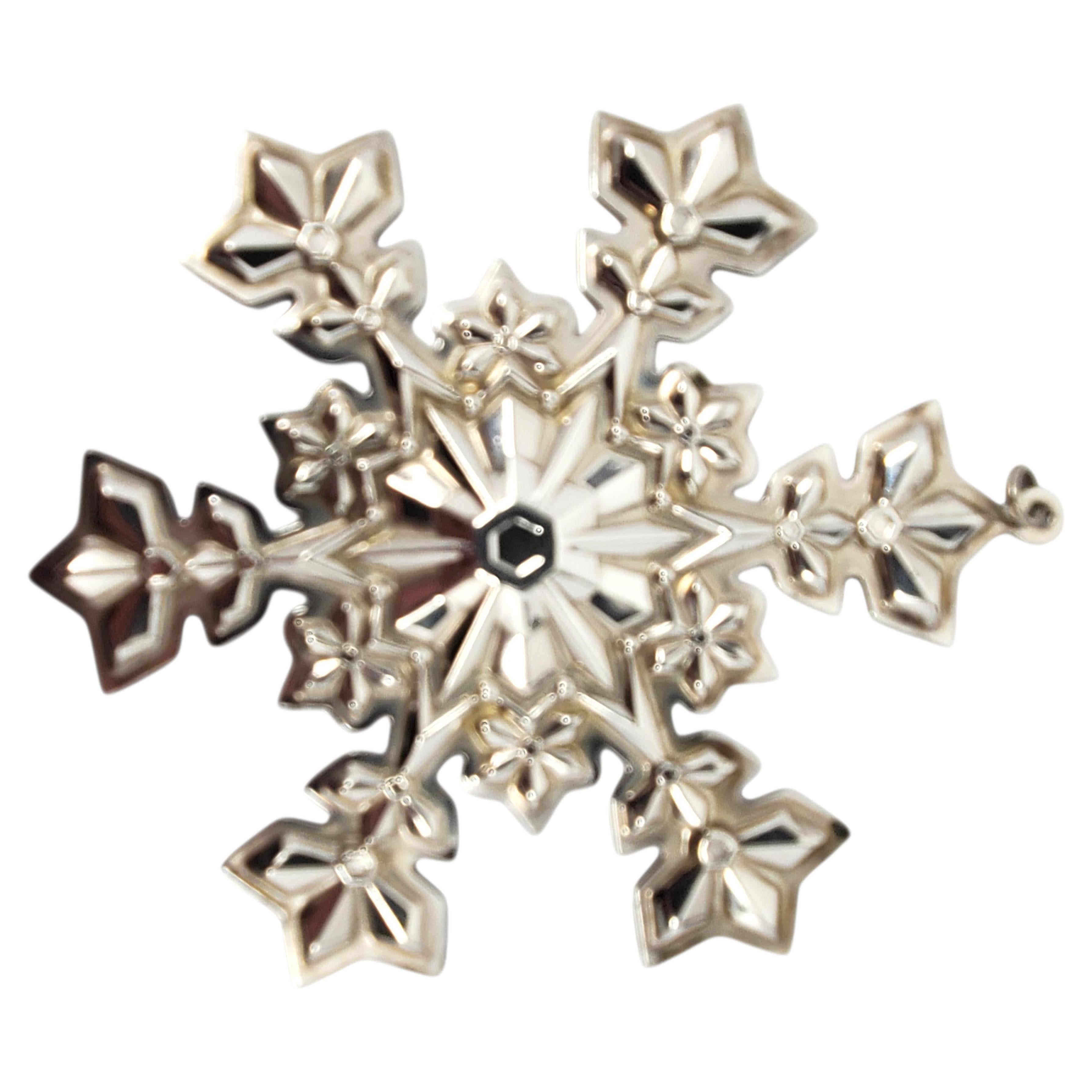 2000 Gorham Sterling Silver Snowflake Christmas Ornament #24336