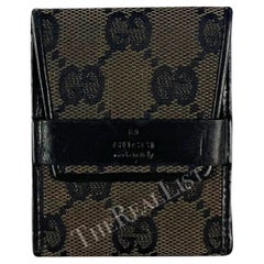 2000 Gucci by Tom Ford Brown Condom Holder 'GG' Monogram Canvas