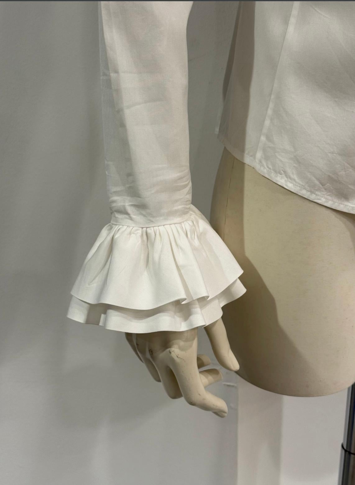 2000 Gucci by Tom Ford - Chemise asymétrique froncée en vente 1