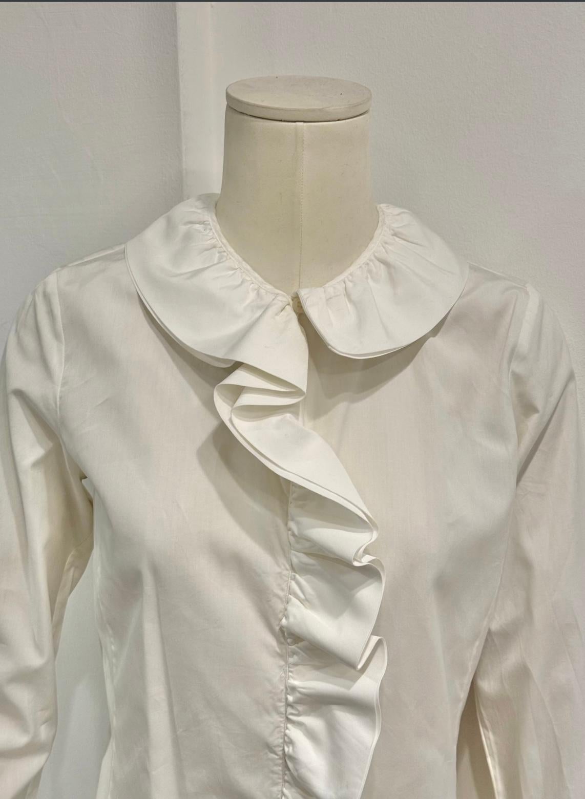 2000 Gucci by Tom Ford - Chemise asymétrique froncée en vente 2