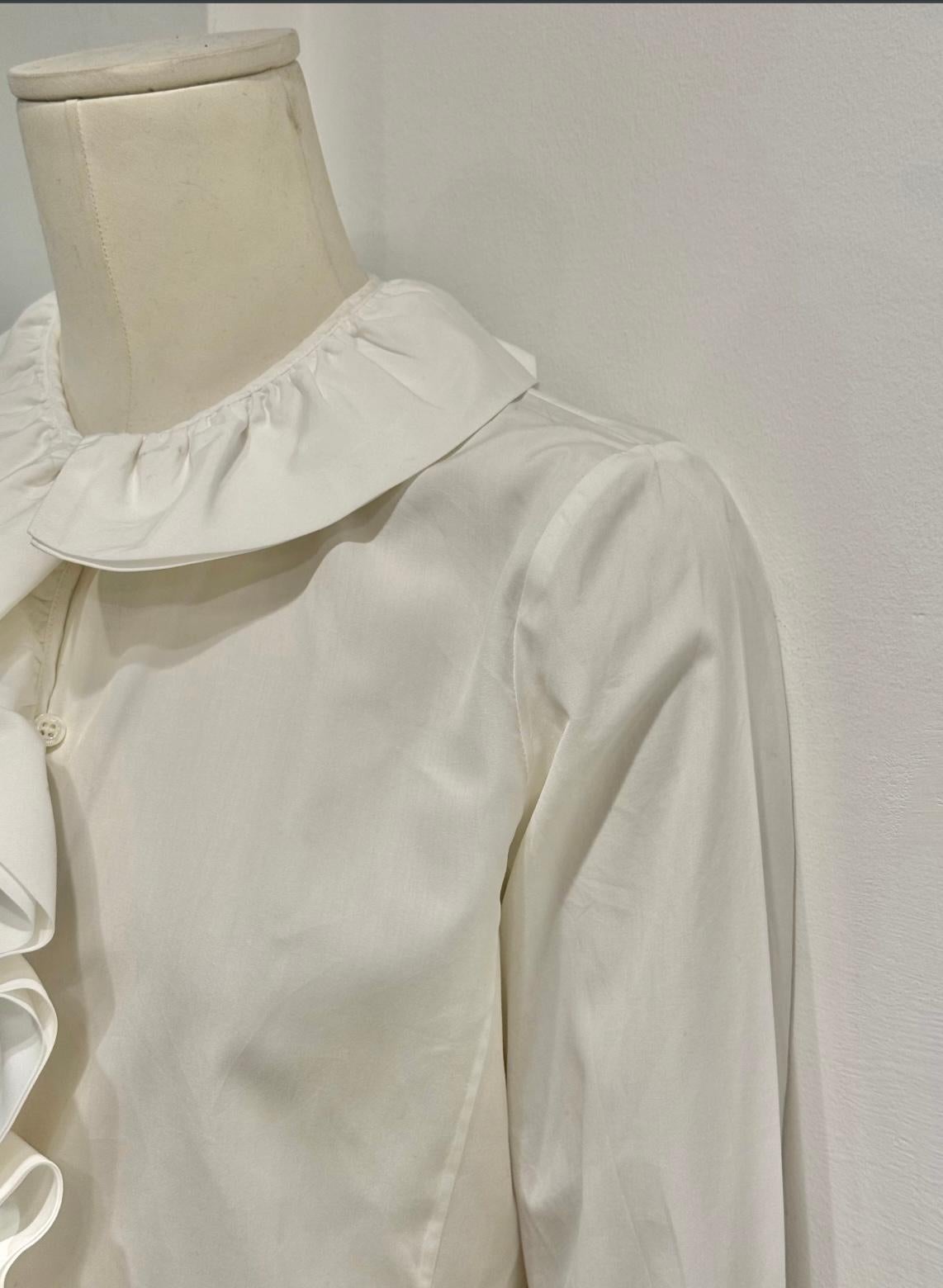 2000 Gucci by Tom Ford - Chemise asymétrique froncée en vente 3