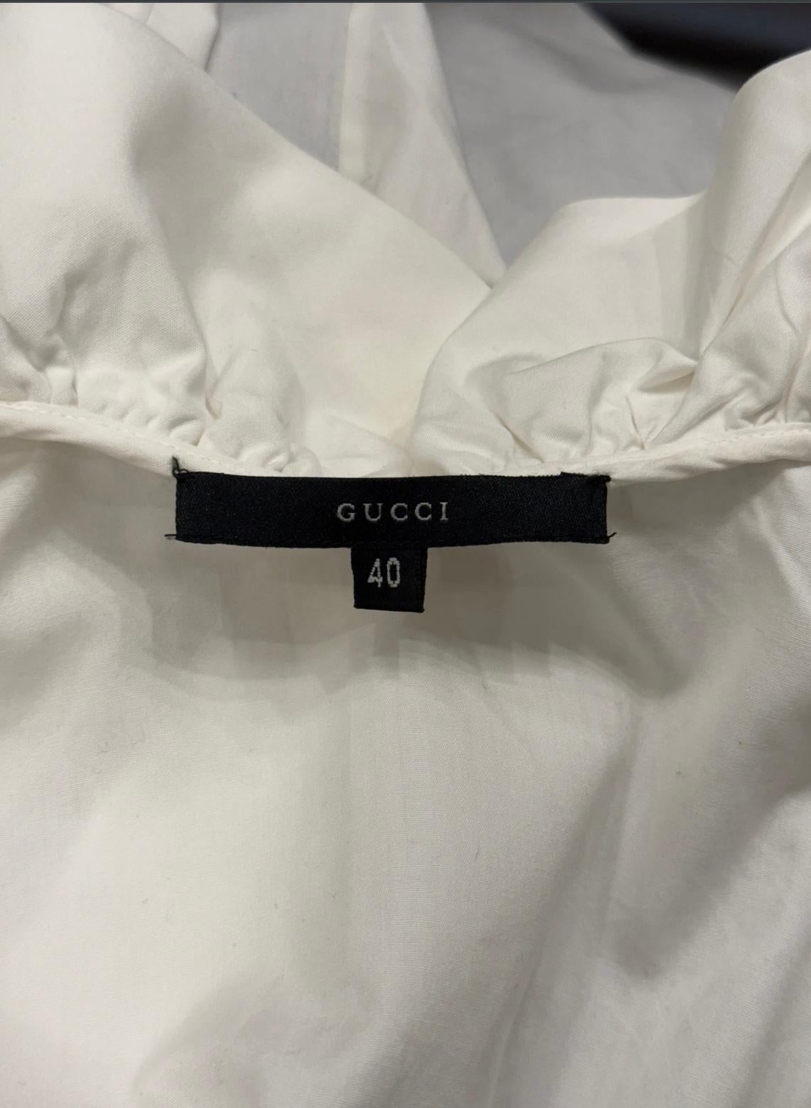 2000 Gucci by Tom Ford - Chemise asymétrique froncée en vente 4