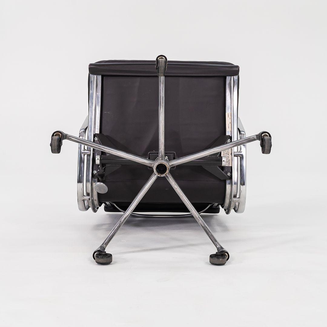 2000 Herman Miller Eames Soft Pad Management-Schreibtischstuhl aus dunkelgrauem Leder (Aluminium)