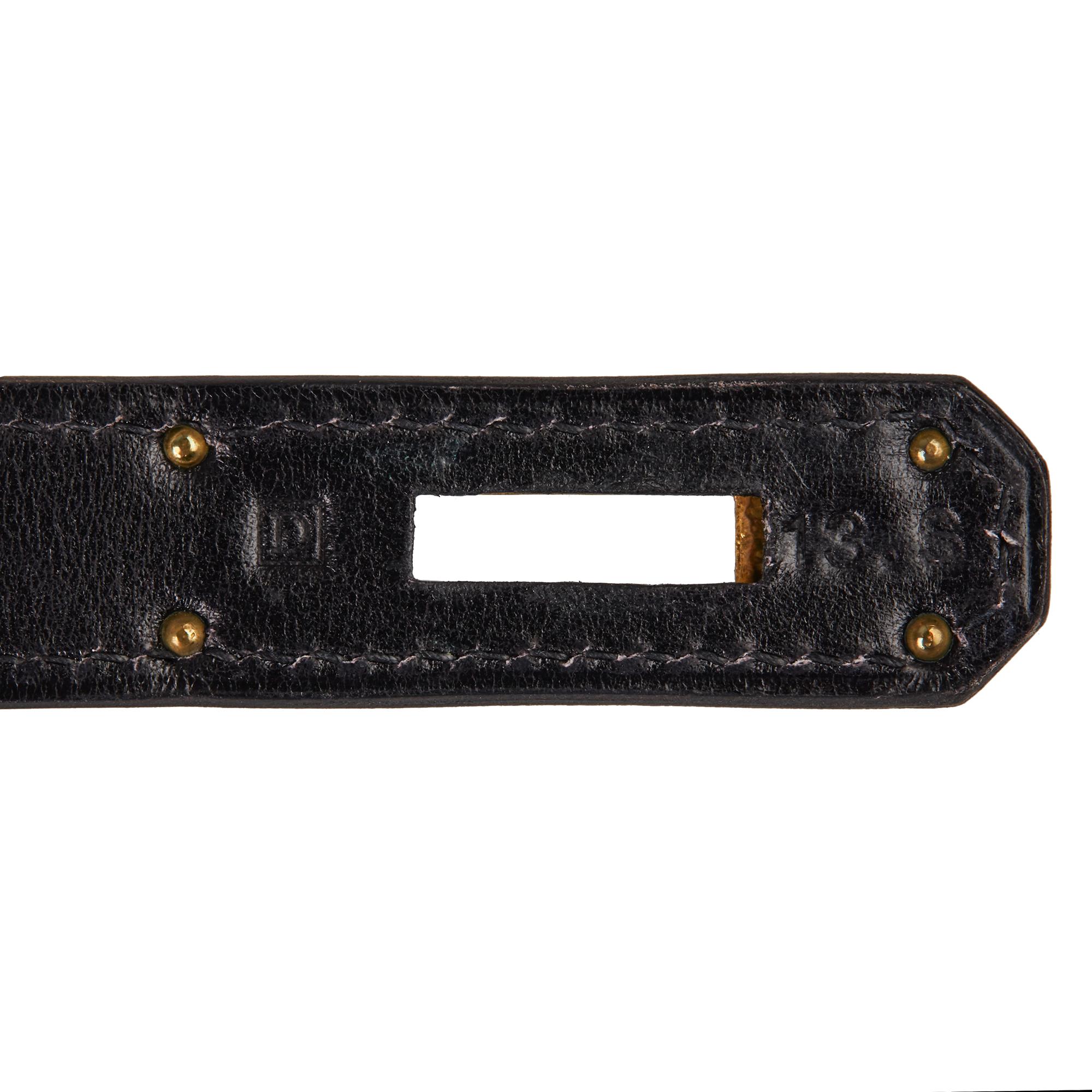 2000 Hermès Black Box Calf Leather Vintage Kelly 35cm Sellier 5