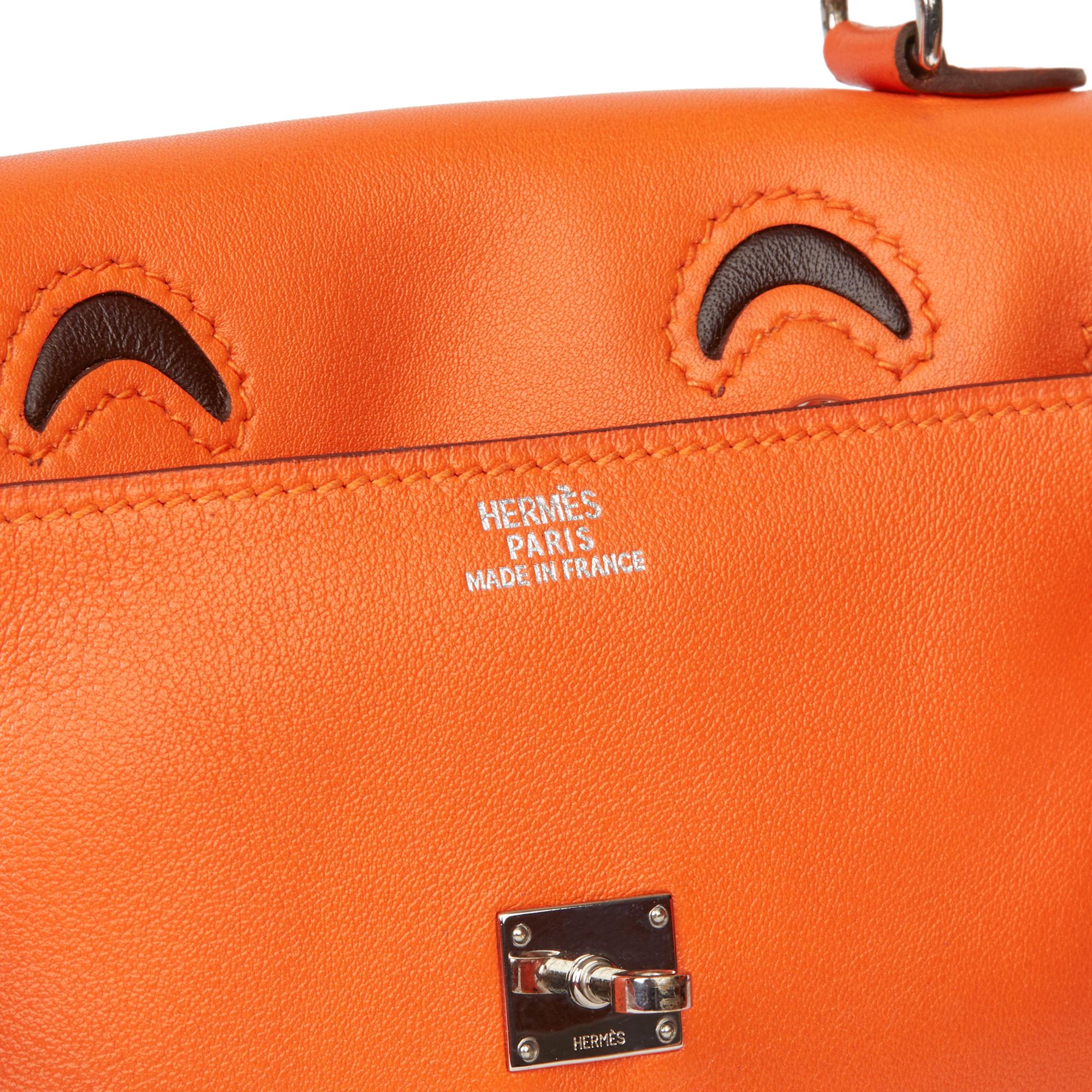 Women's 2000 Hermès Orange H Gulliver Leather Vintage Kelly Quelle Idole Doll