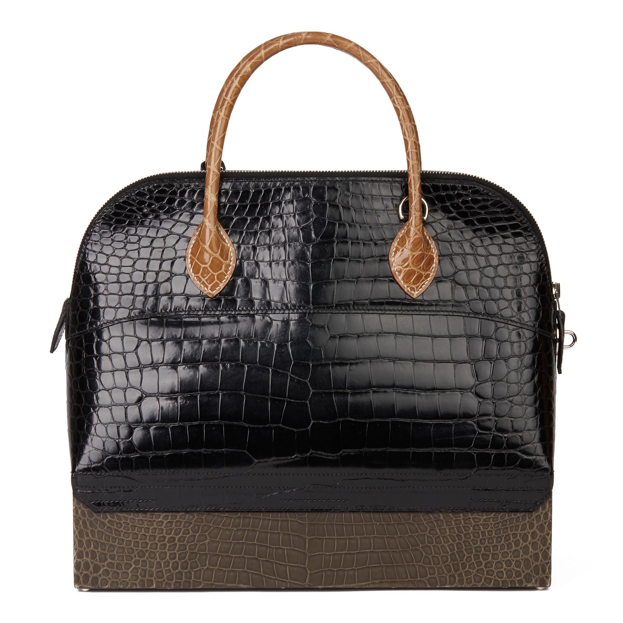 2000 Hermès Shiny Porosus Crocodile Vintage Special Order Macpherson In Good Condition In Bishop's Stortford, Hertfordshire