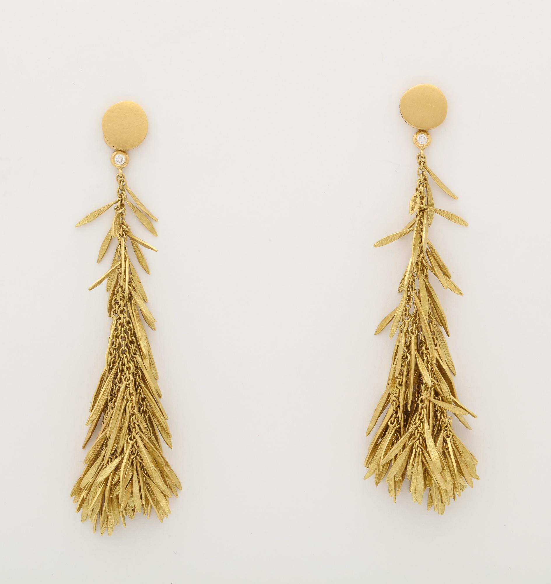 2000 H.Stern Feathers Collection Handcrafted Flexible Earring and Necklace Suite 6