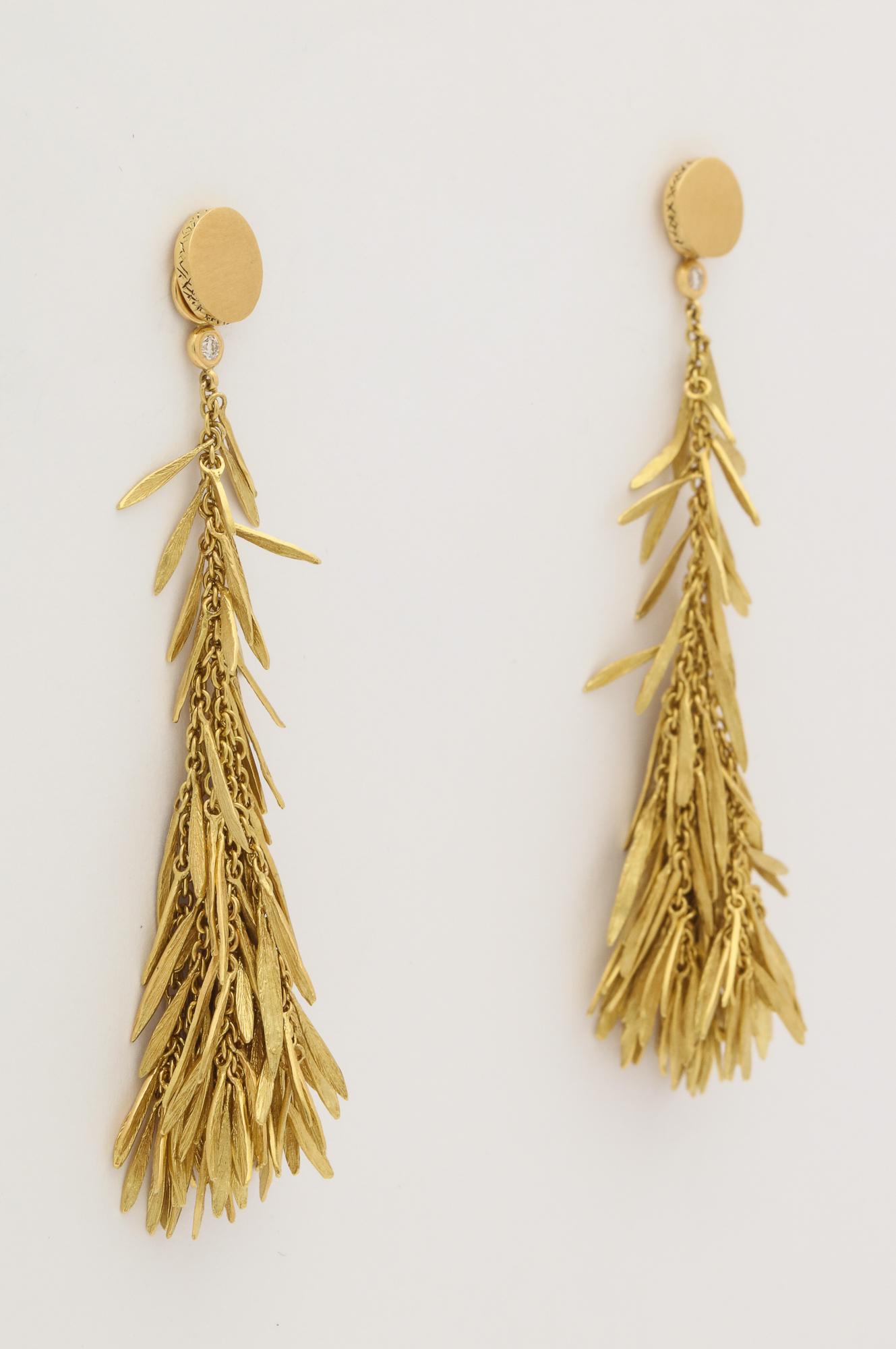 2000 H.Stern Feathers Collection Handcrafted Flexible Earring and Necklace Suite 9