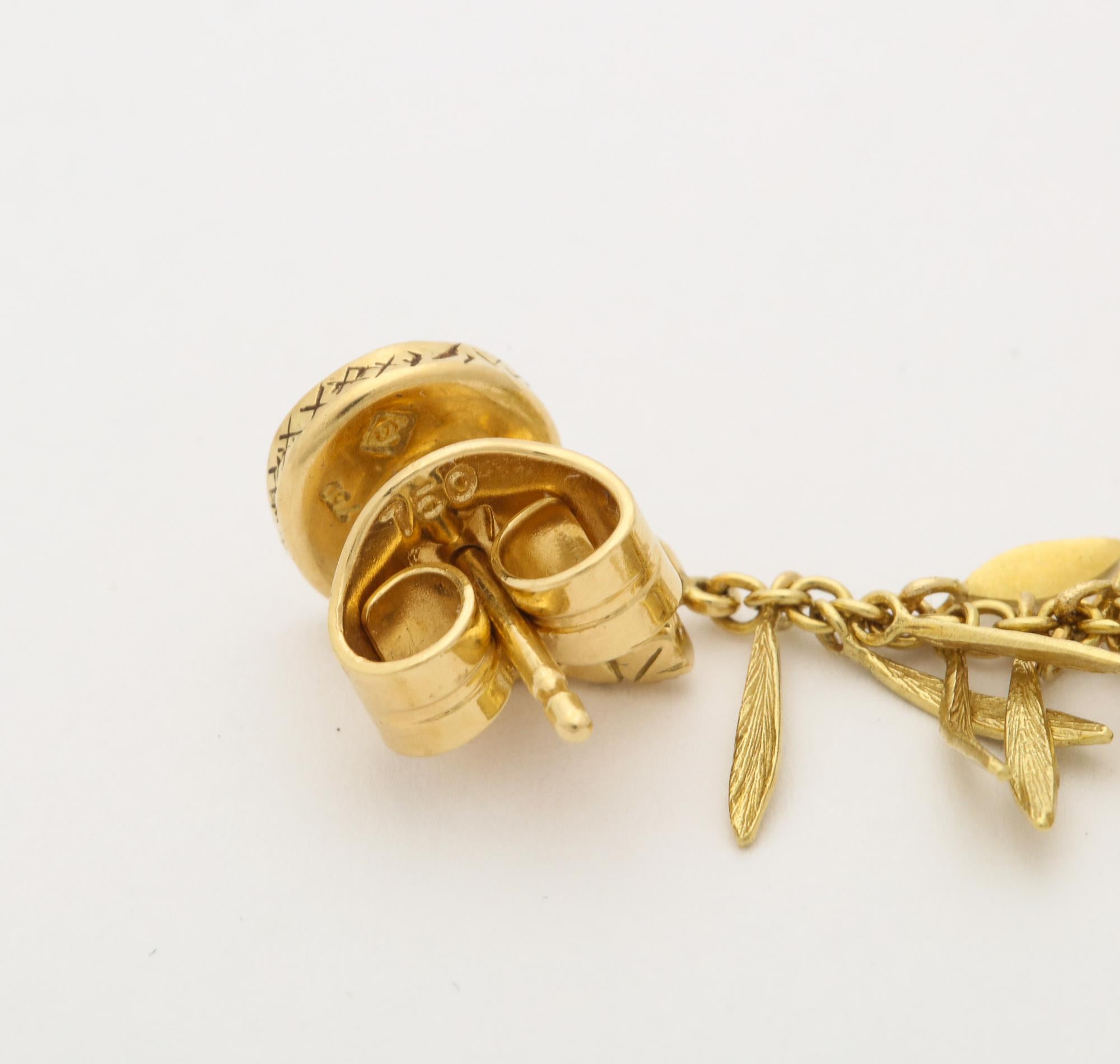 2000 H.Stern Feathers Collection Handcrafted Flexible Earring and Necklace Suite 8