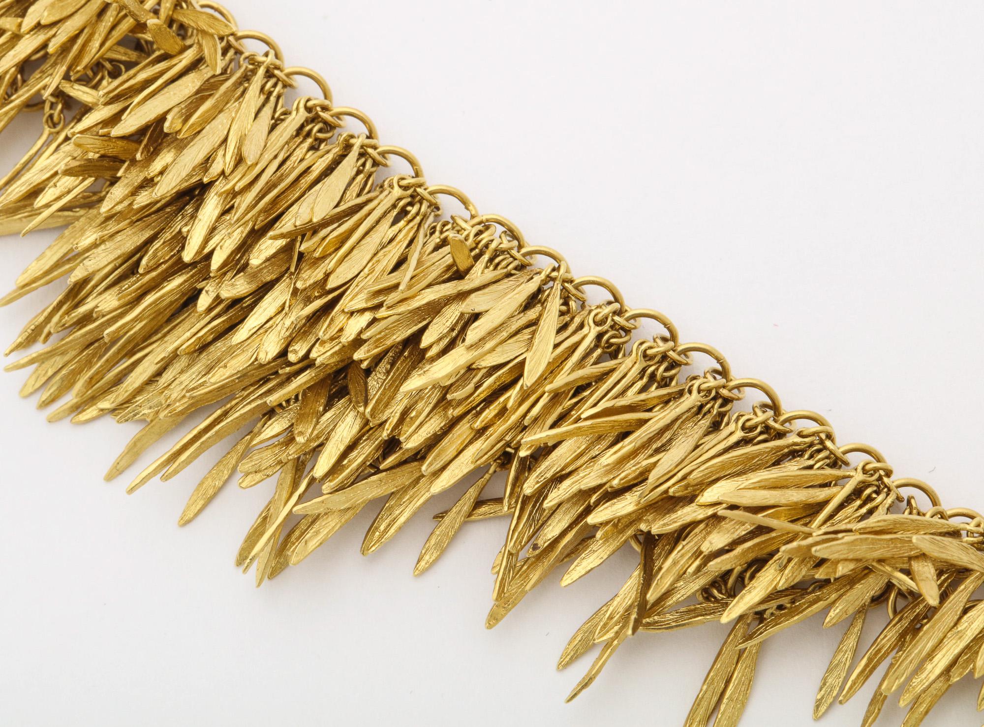 2000 H.Stern Feathers Collection Handcrafted Flexible Earring and Necklace Suite 1