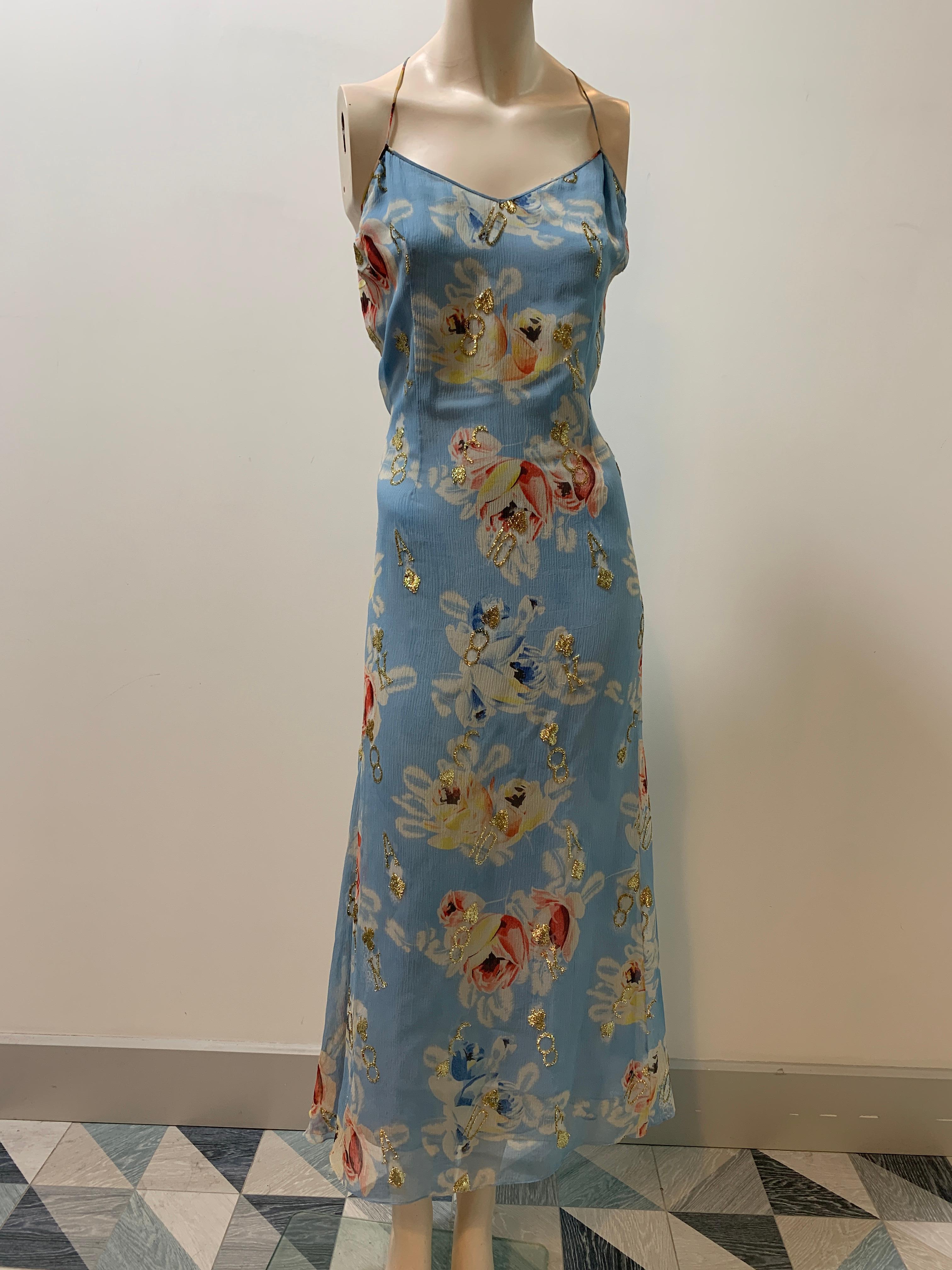 Donna Iconico Christian Dior & John Galliano SS2001 con ricamo domino/casinò US 12 in vendita