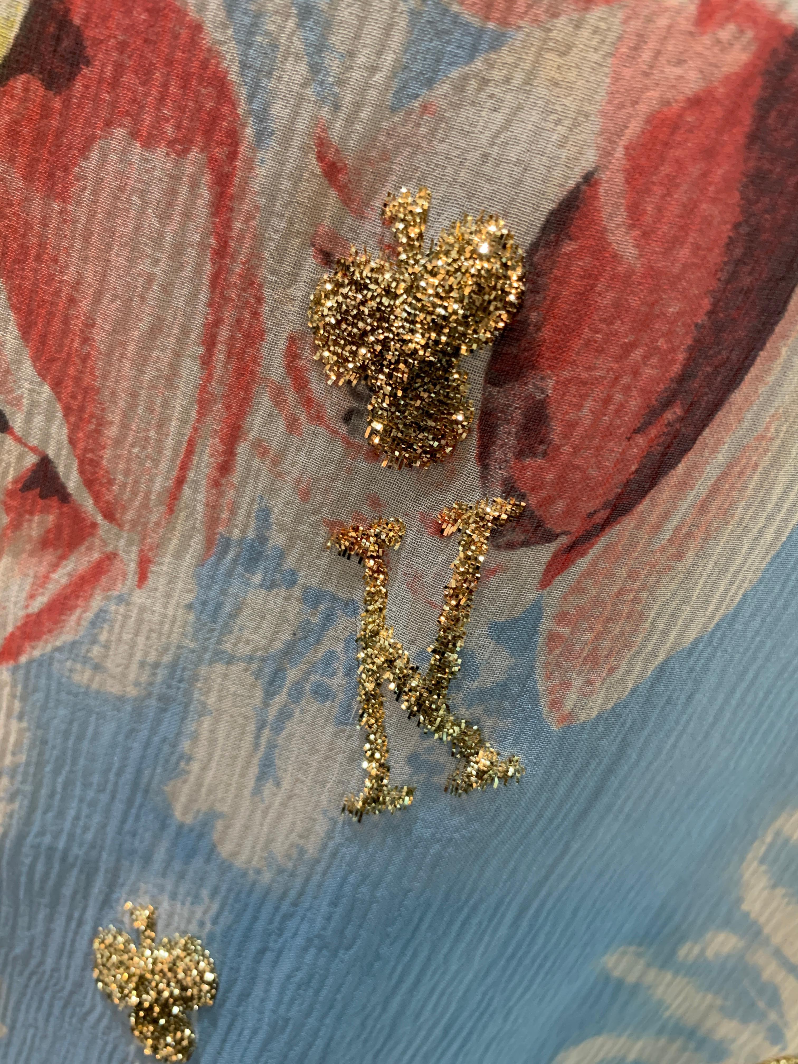Iconico Christian Dior & John Galliano SS2001 con ricamo domino/casinò US 12 in vendita 1
