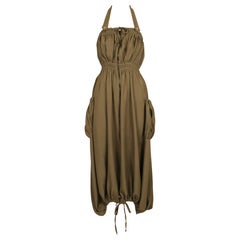 2000 JEAN PAUL GAULTIER CLASSIQUE khaki parachute RUNWAY dress