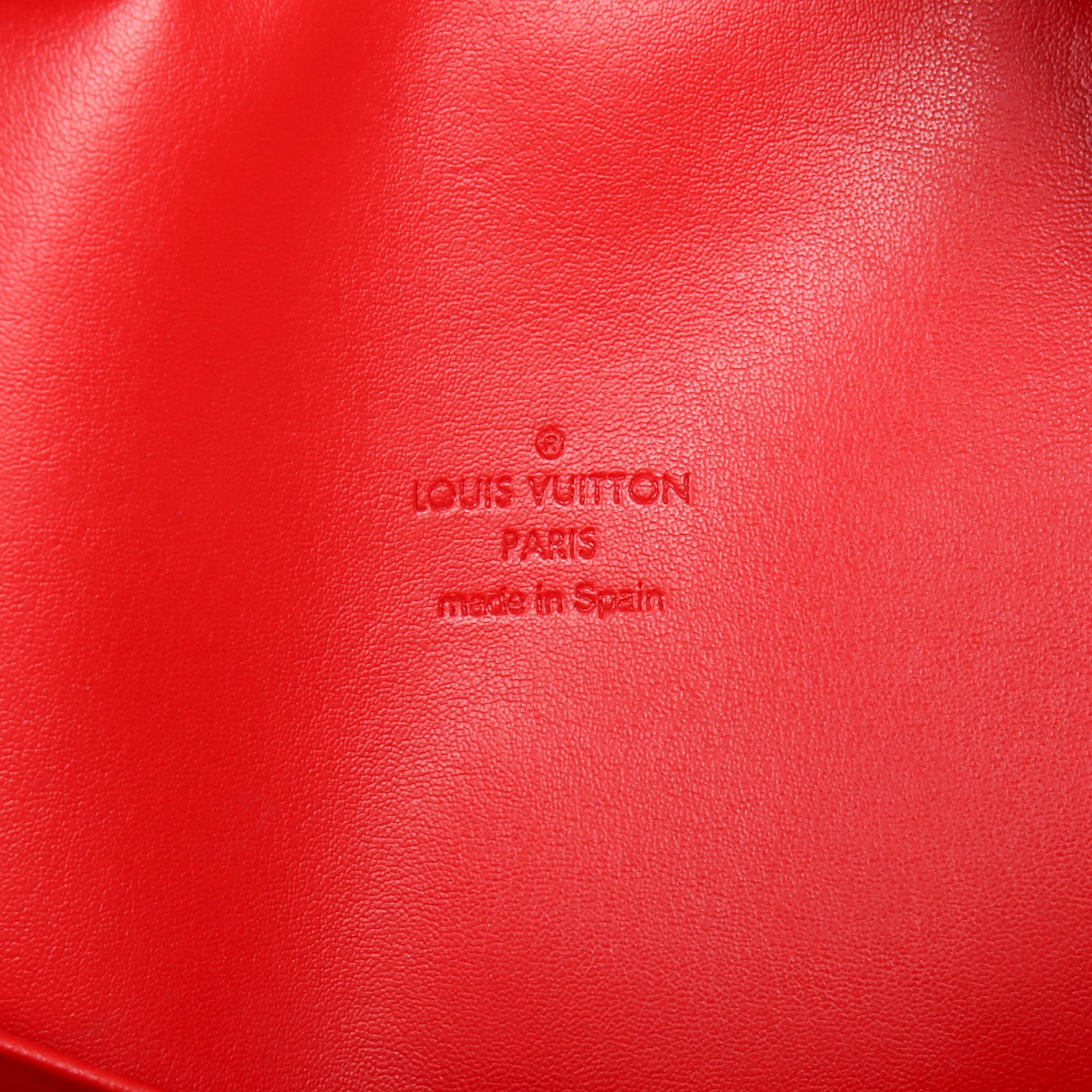 2000 Louis Vuitton Red Monogram Vernis Leather Sutton 5