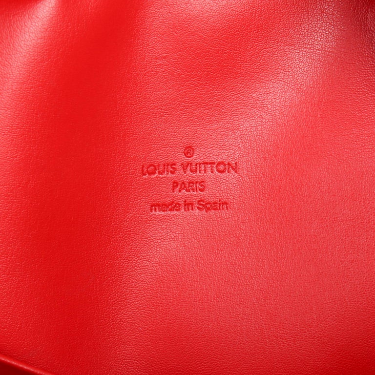 Louis Vuitton Louis Vuitton Red Monogram Vernis Leather Sutton
