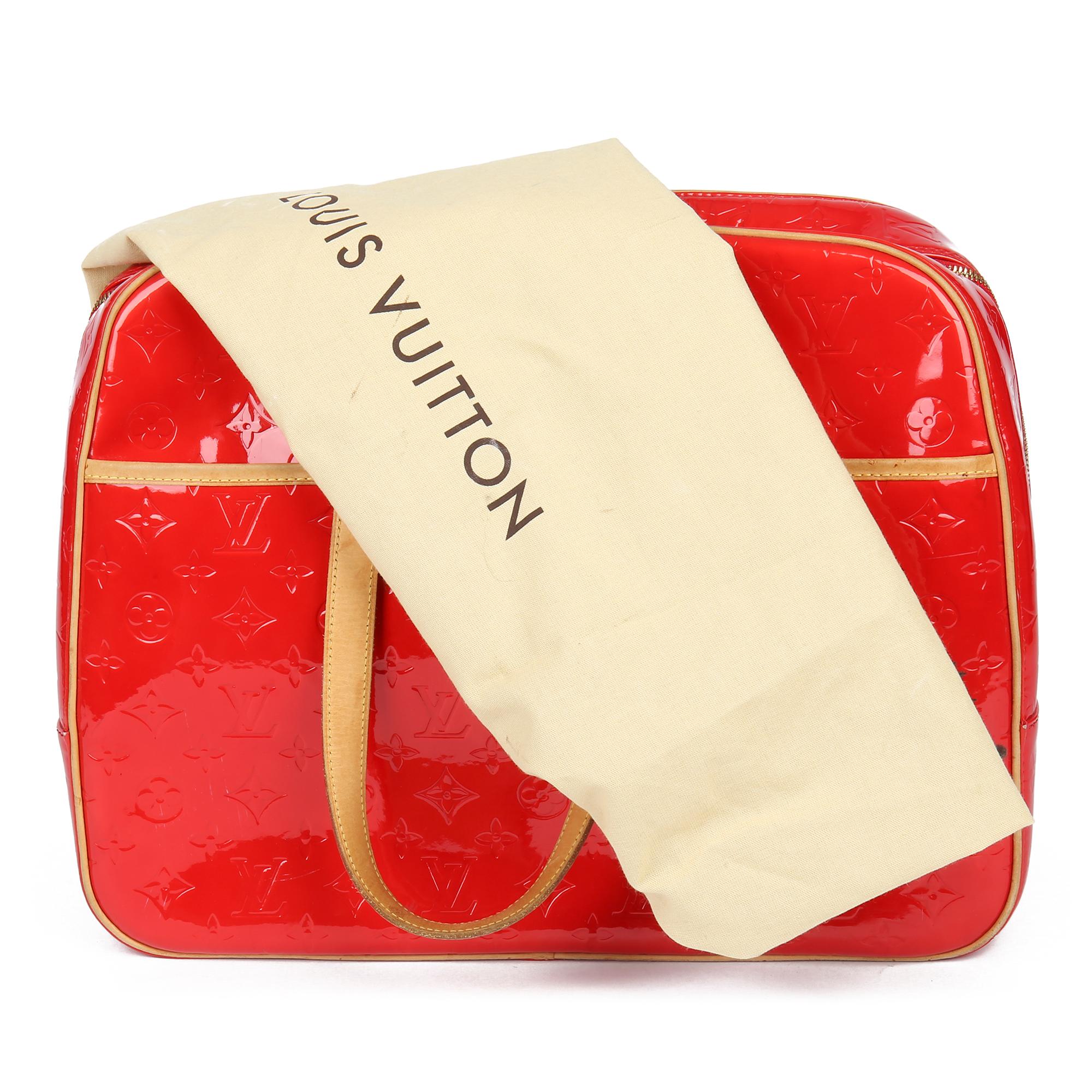 2000 Louis Vuitton Red Monogram Vernis Leather Sutton 8