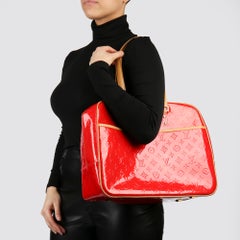 2000 Louis Vuitton Red Monogram Vernis Leather Sutton