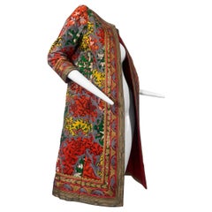 2000 Oscar De La Renta - Cappotto in seta stampato e ricamato in stile turco - taglia 8