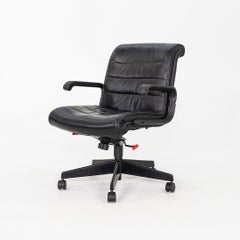 2000 Richard Sapper for Knoll Management Desk Chairs in Black Leather