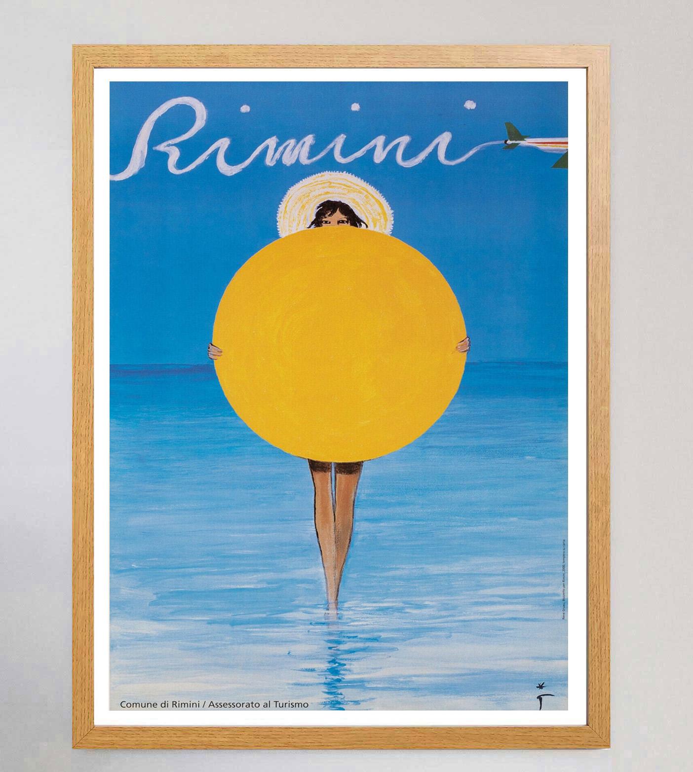 italien 2000 Rimini - Rene His Poster Vintage Original en vente