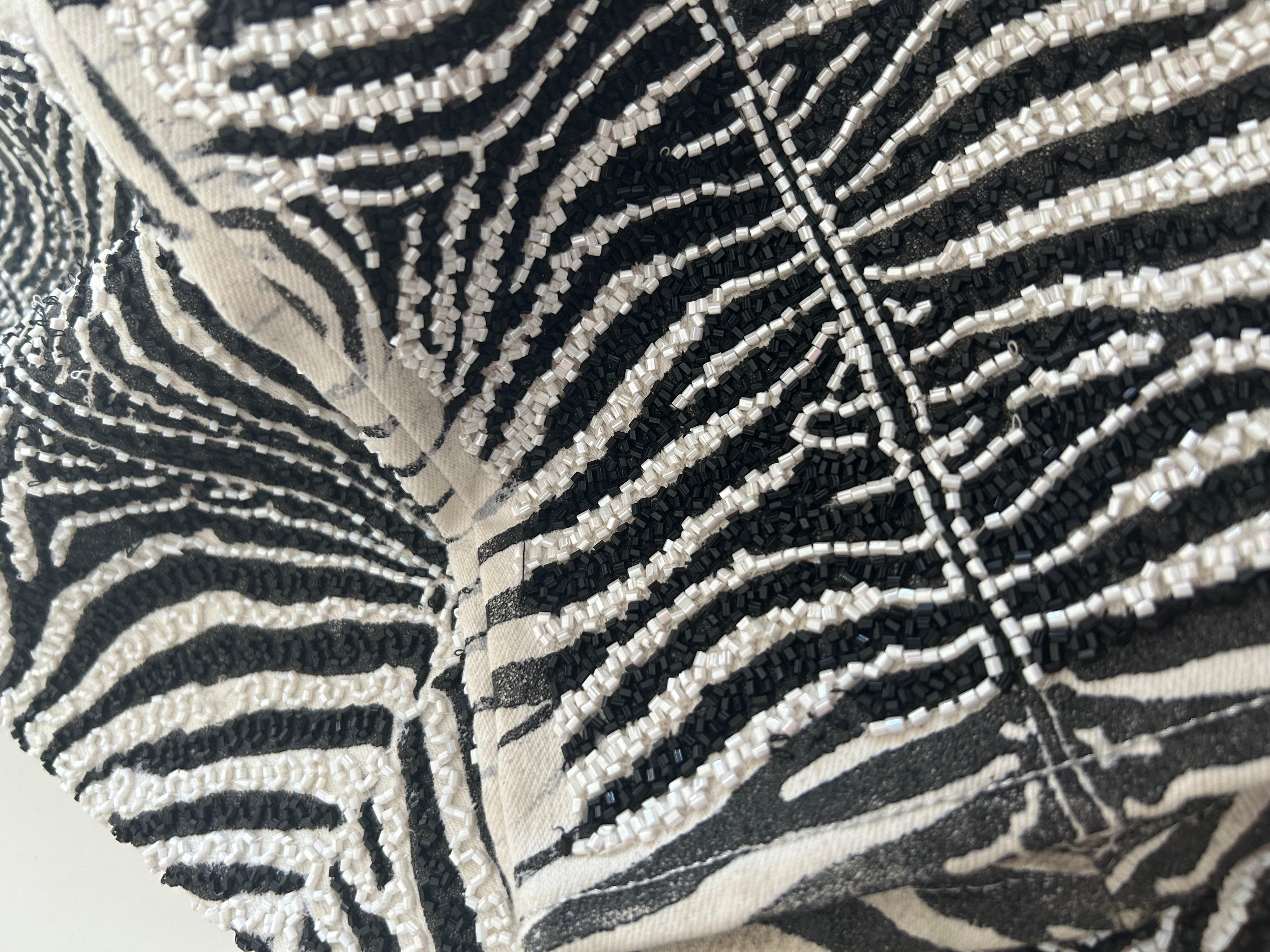 Women's 2000 Roberto Cavalli Embellished Zebra Print Pants For Sale