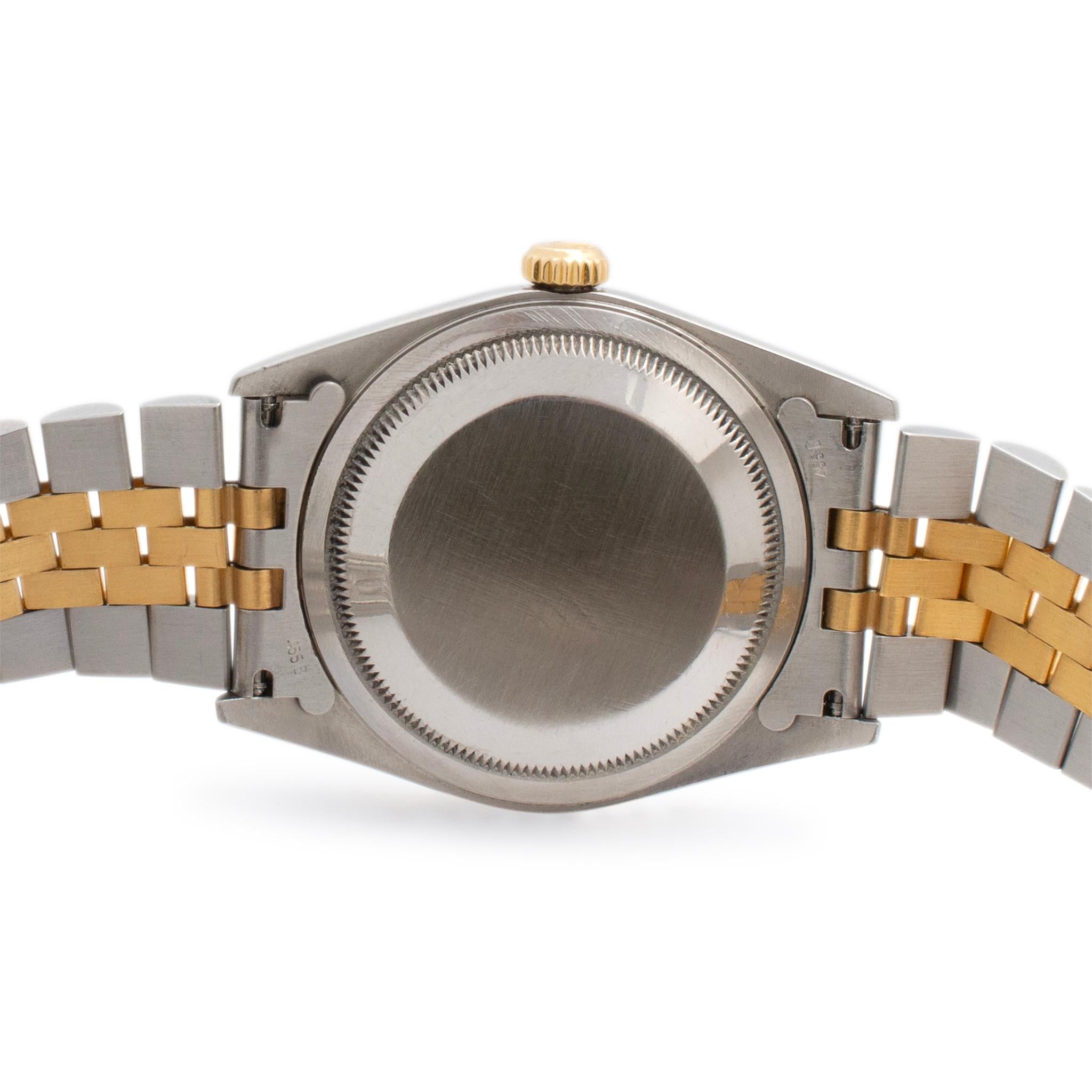 2000 Rolex Datejust 36MM 16233 Graues Zifferblatt Zweifarbige Uhr aus Stahl 18K Gelbgold 1