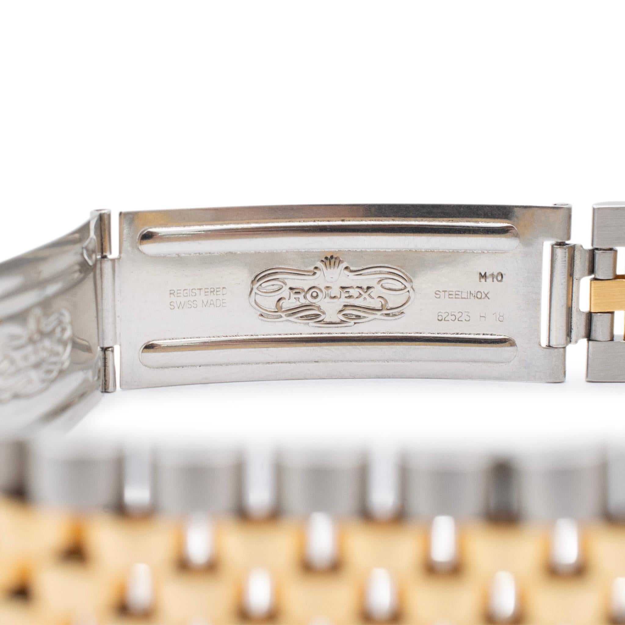 2000 Rolex Datejust 36MM 16233 Graues Zifferblatt Zweifarbige Uhr aus Stahl 18K Gelbgold 2