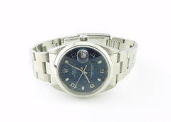 2000 Rolex Datejust Men's Watch 15200 Blue Dial Stainless Steel Automatic