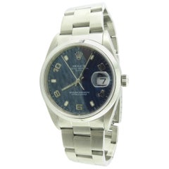 2000 Rolex Datejust Men's Watch 15200 Blue Dial Stainless Steel Automatic
