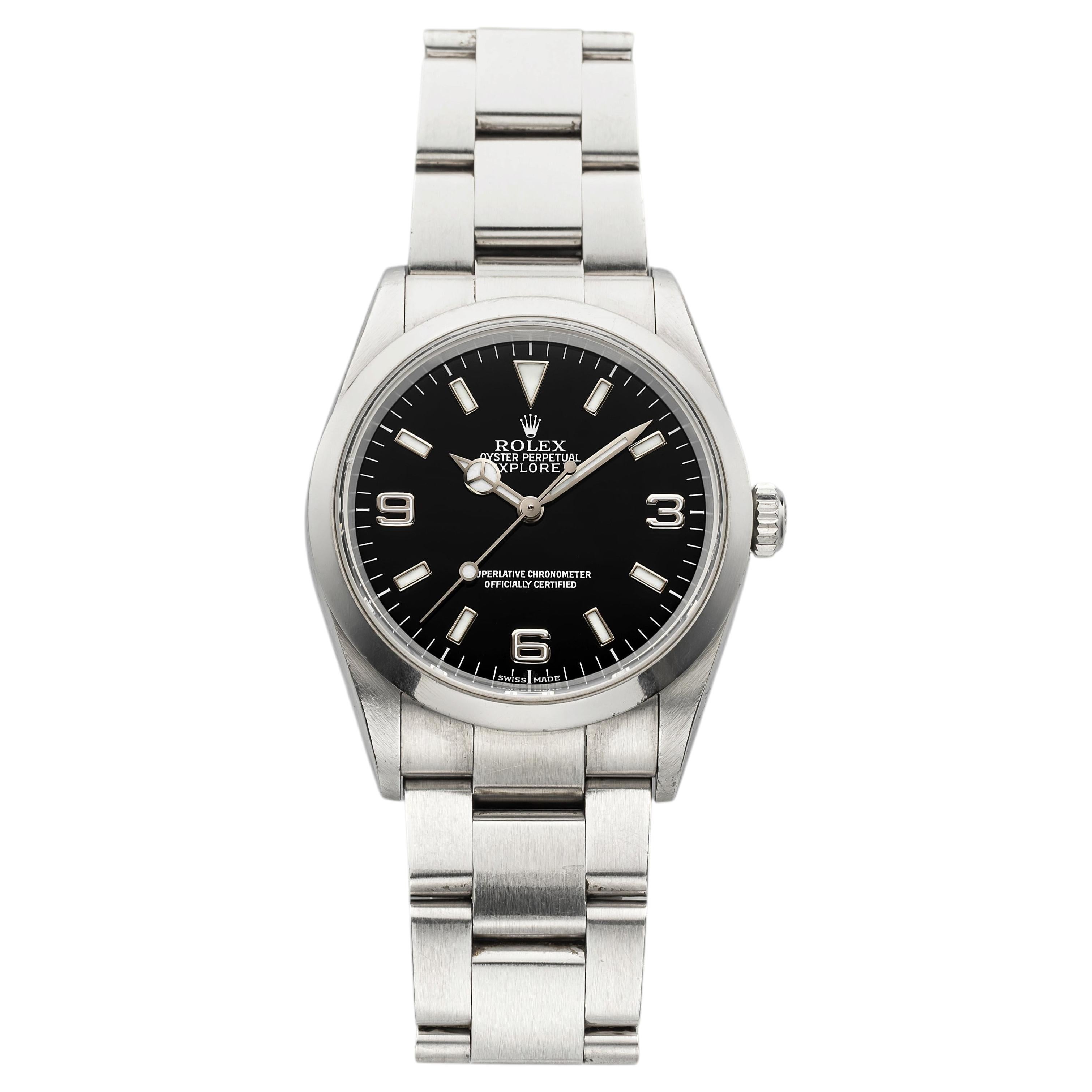 2000 Rolex Explorer I 14270 Stainless Steel Black Dial Automatic 36mm