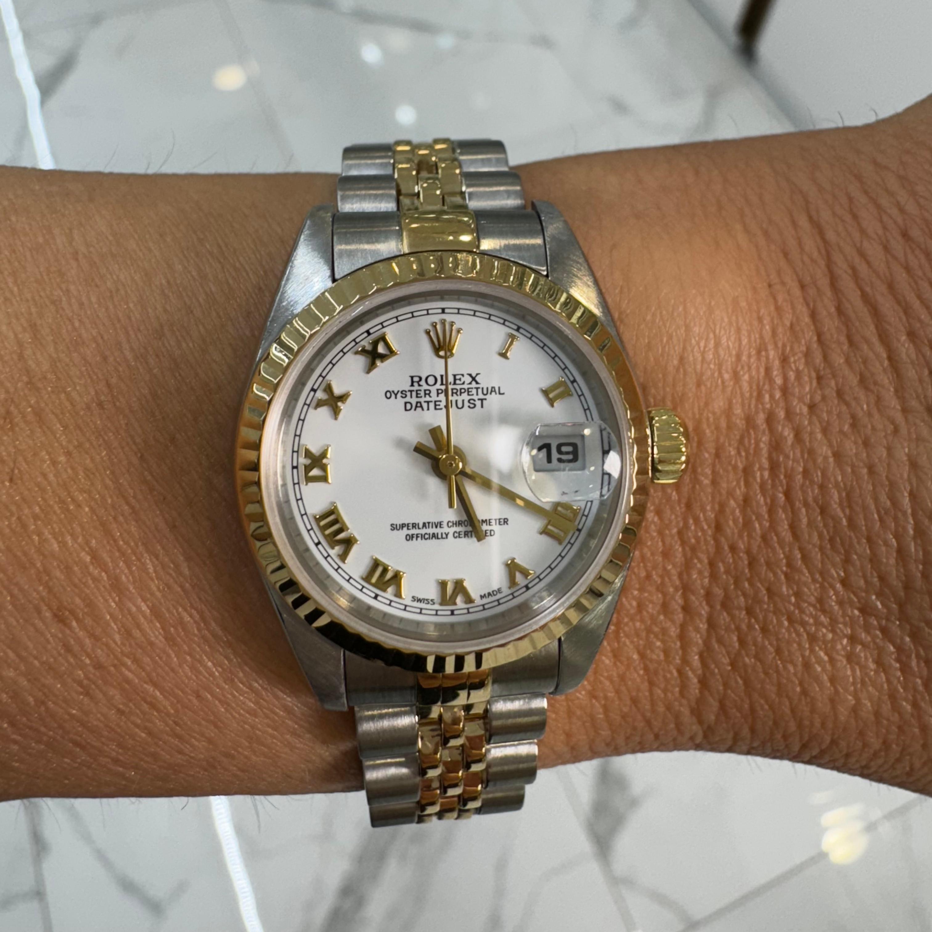 2000 Rolex Ladies Datejust 26MM 79173 Roman Stainless Steel Yellow Gold Watch 3