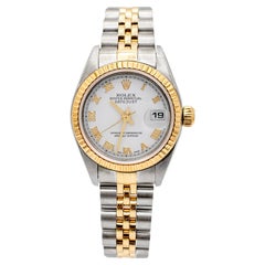 2000 Rolex Ladies Datejust 26MM 79173 Roman Stainless Steel Yellow Gold Watch