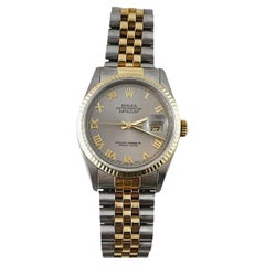 Used 2000 Rolex Men's Datejust 16203 Two Tone Watch Jubilee Slate Box/Papers 