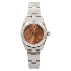 Used 2000 Rolex Oyster Perpetual 24MM 76080 Pink Dial Oyster Steel Ladies Watch