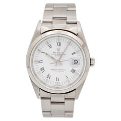 2000 Rolex Oyster Perpetual Date 34MM 15200 White Roman Dial Oyster Steel Watch