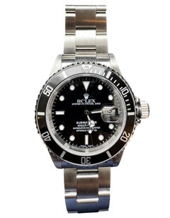 2000 Rolex Submariner Men's Watch 16610 Black Dial Bezel #24693