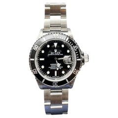 2000 Rolex Submariner Men's Watch 16610 Black Dial Bezel #24693