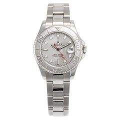 2000 Rolex Yacht-Master Rolesium 35MM Midsize 168622 Platinum Oyster Steel Watch