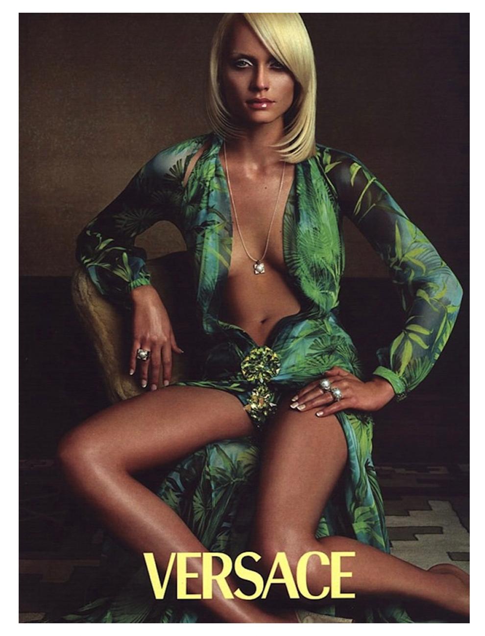 2000 Versace Rare and Iconic Pink Jungle Silk Dress For Sale 4