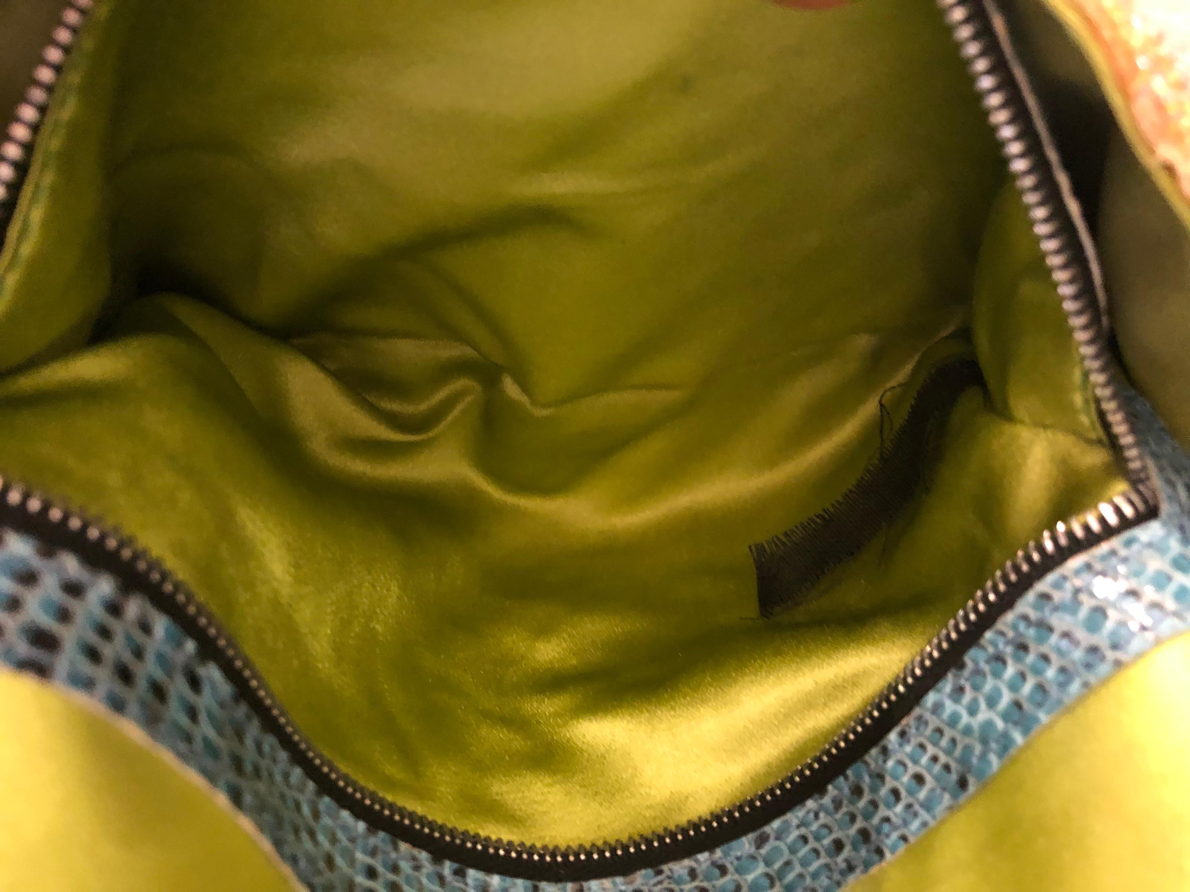 2000 Vintage FENDI Embroidery Beaded Baguette Shoulder Bag Multicolors 4