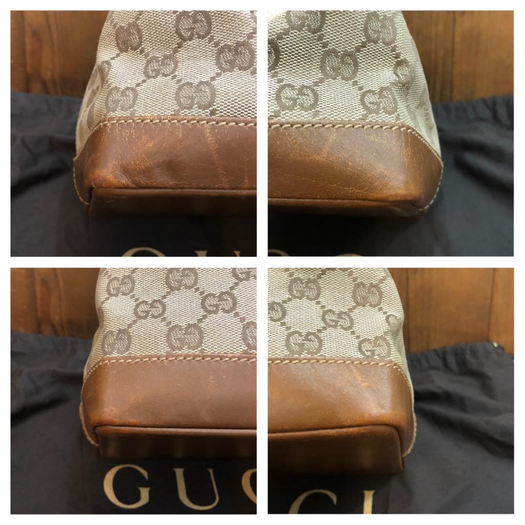 2000 Vintage GUCCI Brown GG Jacquard Vanity Hand Bag Limited Edition 4